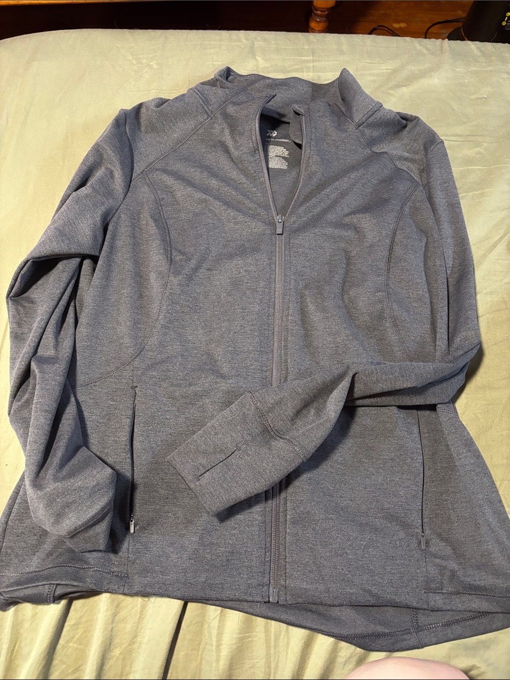 all in motion Gray Full-Zip Utility Jacket